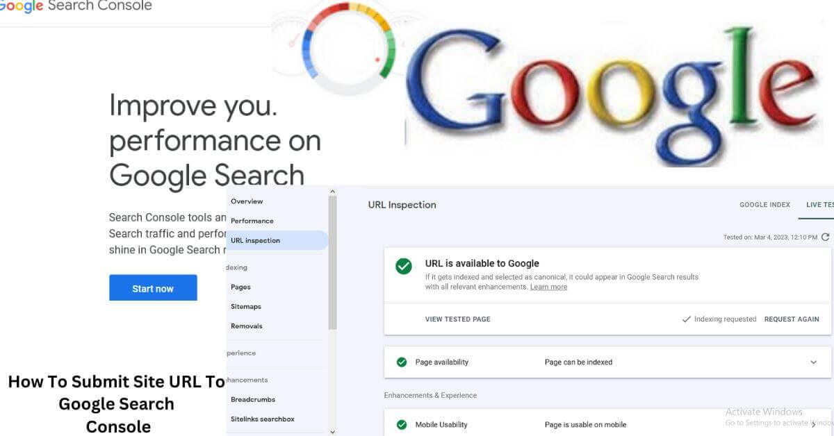 How To Submit Site URL To Google Search Console Image